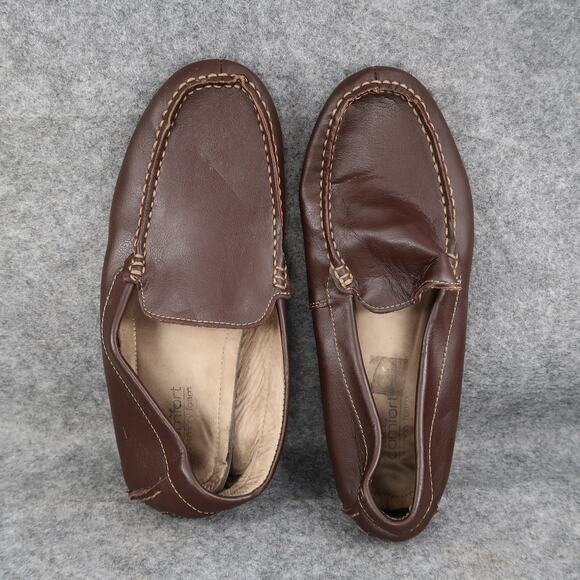 Dexter Shoes Mens 10.5 Casual Loafer Slip On Leather Brown Moc Toe Driving Flats main image 11